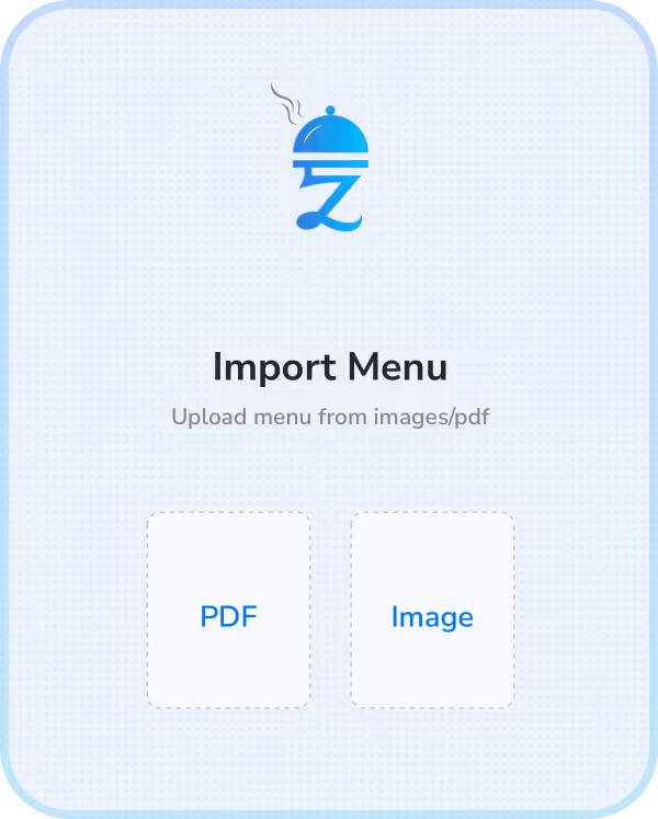 Import your menu with AI